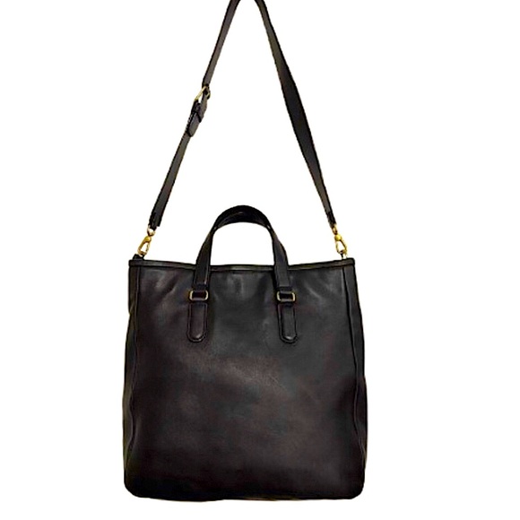 MARC JACOBS Luna Black Leather Top Handle Crossbody Tote Gold Hardware LIKE NEW - Picture 3 of 16